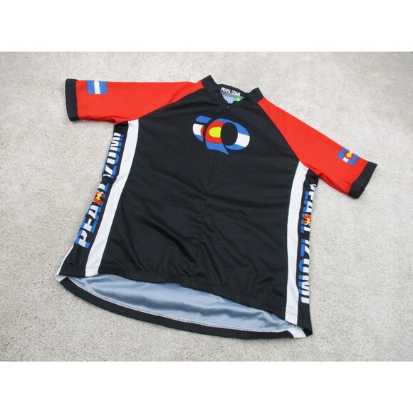 Pearl Izumi Cycling Jersey Men Medium Black Red Select Colorado Zip Shirt - Picture 2 of 13
